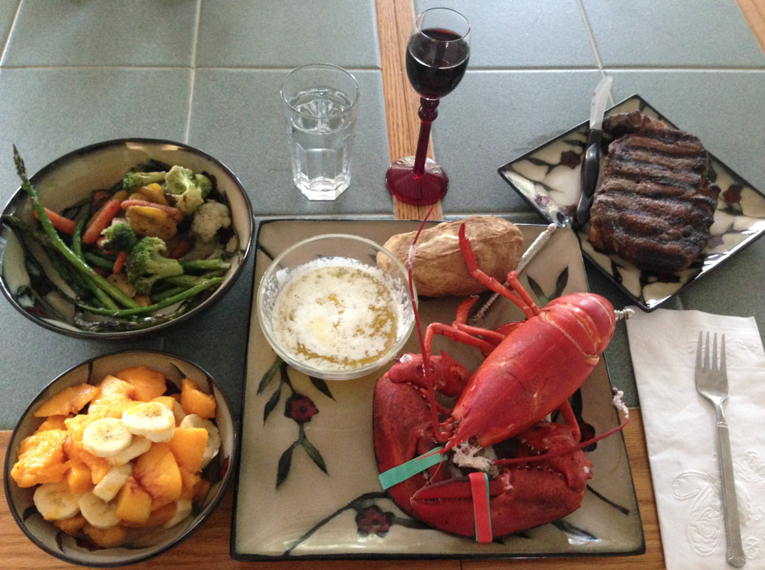 lobster steak dinner