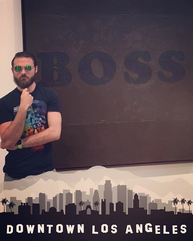 I originally posed for this as douche-art satire but Now I kinda like it as a genuine celebration of my glory. @thebroadmuseum #boss