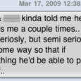 Got this text message from a female friend who has a comically p-whipped boyfriend who worships her whilst she doesn’t really give a shit. we share stories. its all really […]